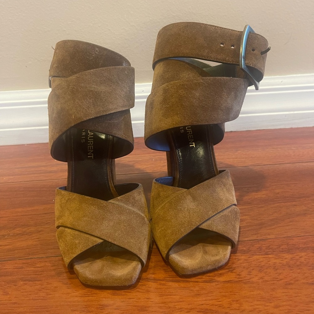 Saint Laurent suede heels